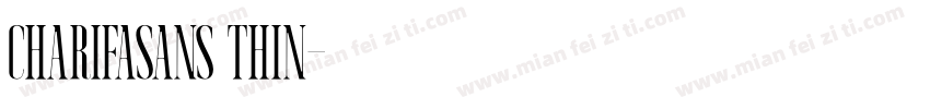 CharifaSans Thin字体转换